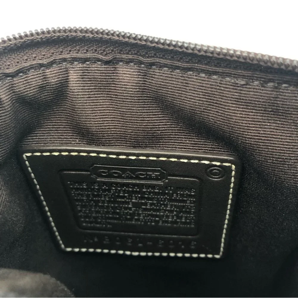 Coach Brown Leather Crossbody Coin Wallet | Adjustable Strap - Picture 6 of 6